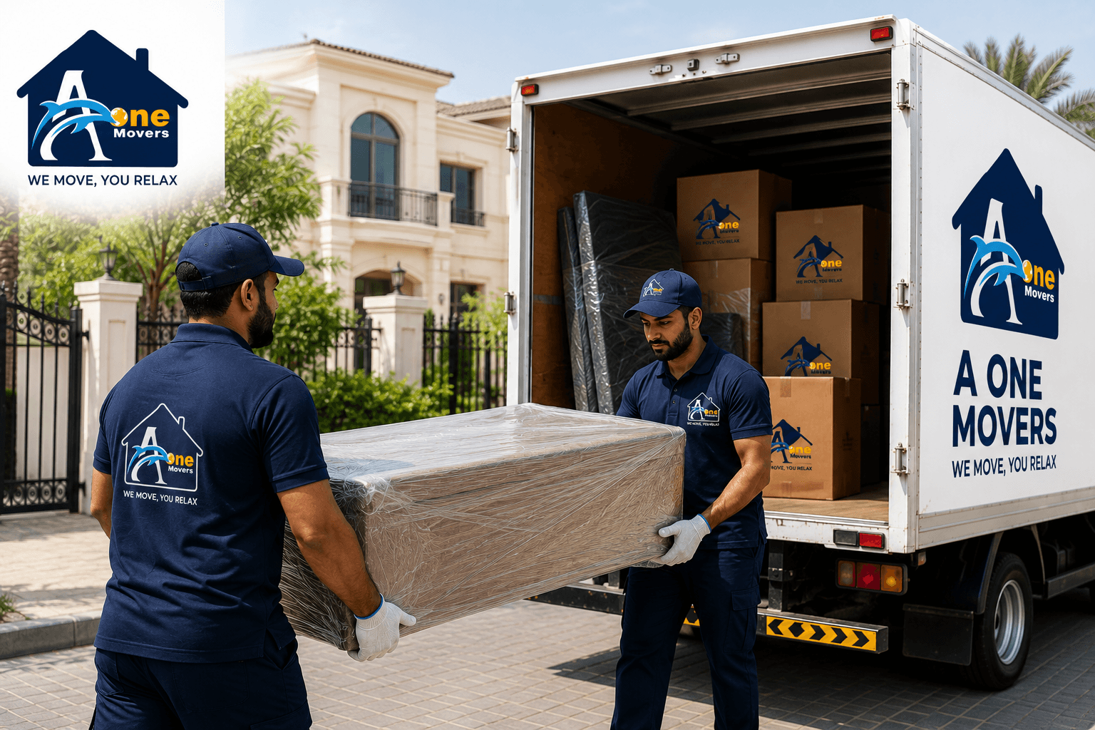 A One Movers local movers in UAE providing professional moving services