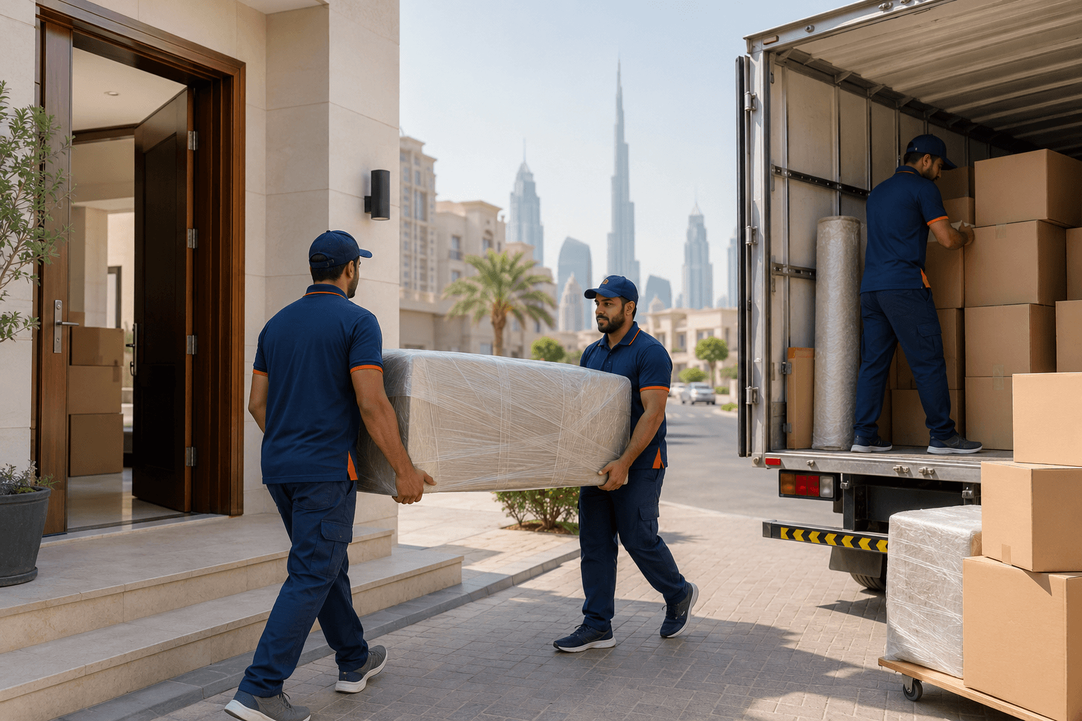Professional door-to-door movers in Dubai