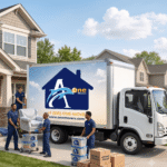 Professional Malayalee movers and packers in Dubai loading boxes into an A One Movers LLC truck for a residential client.